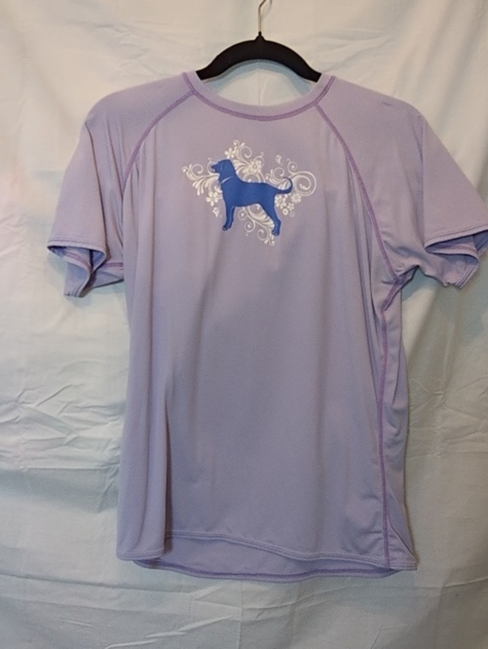 Black Dog Lavender Short-Sleeve Graphic Performance Top